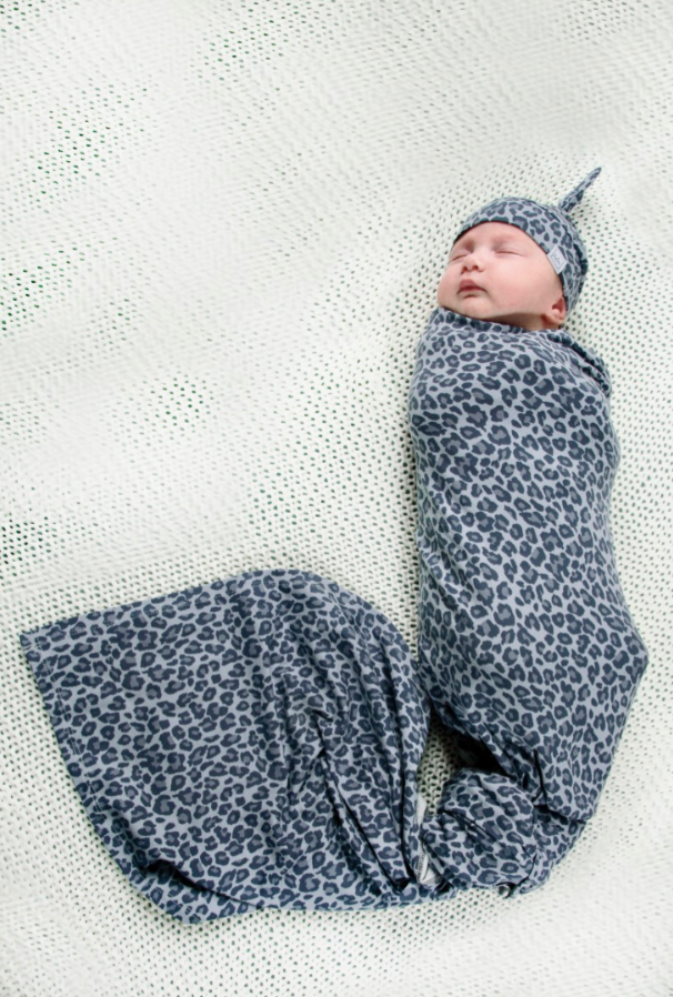 My Jalou - zachte swaddle - inbakerdoek - discreet voeden - Animal Leopard Panter