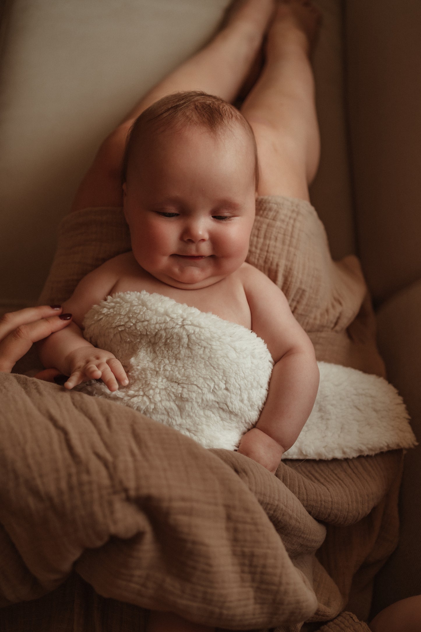 Cotton Teddy blanket - Taupe