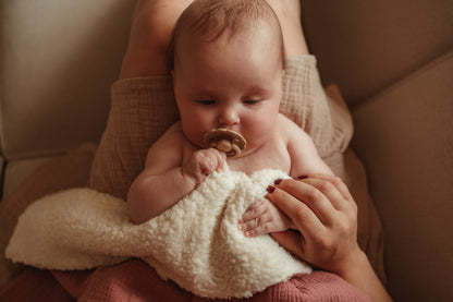 Cotton Teddy blanket - Dusty Pink