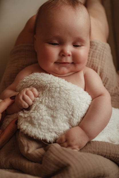 Cotton Teddy blanket - Taupe