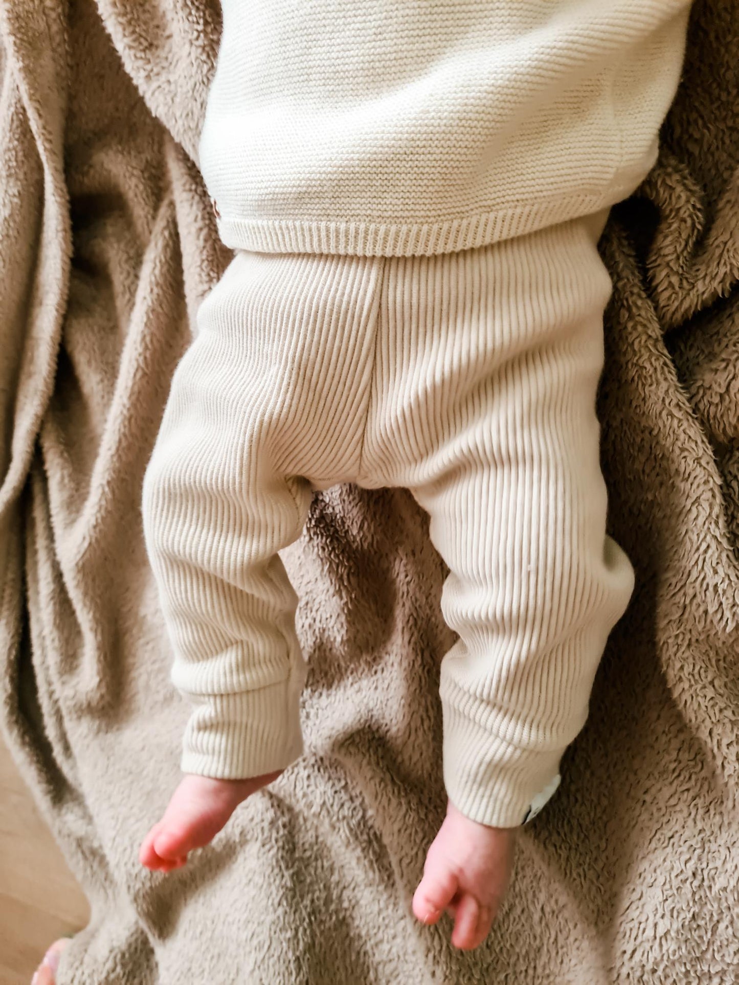 Newborn pants - Rib Ecru