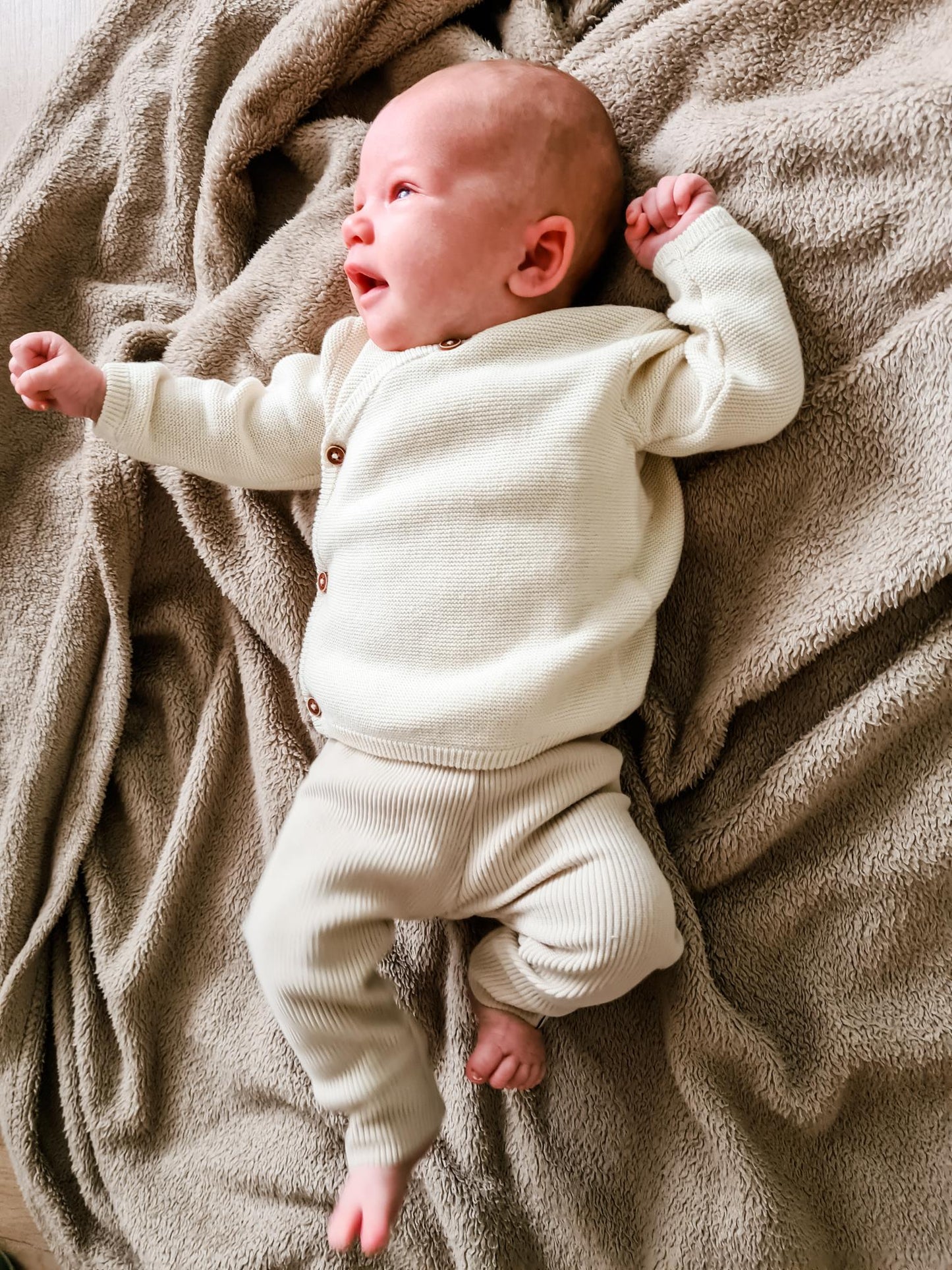 Newborn pants - Rib Ecru