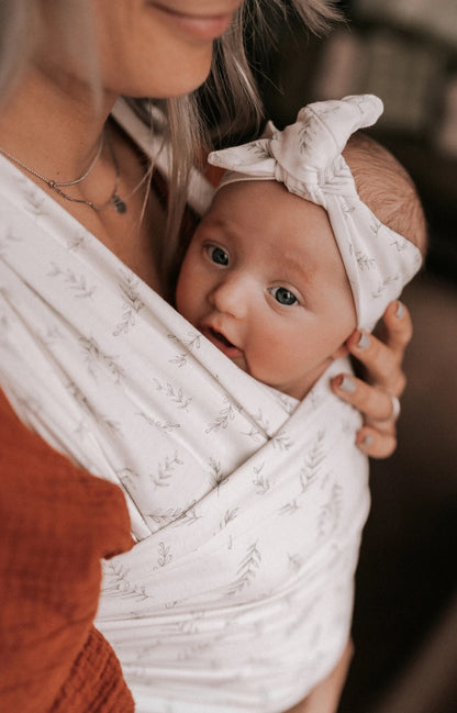 Newborn broekje - White Leaves